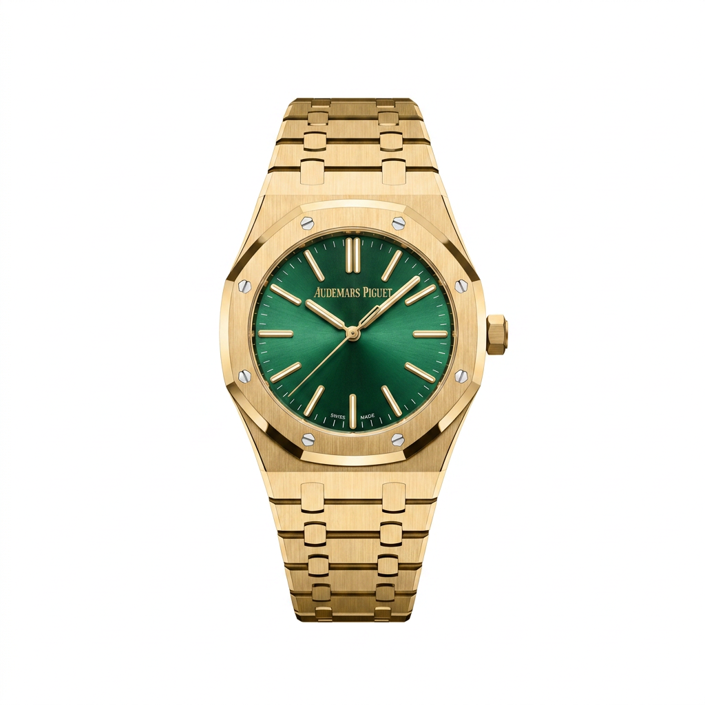 Audemars Piguet Royal Oak 15513BA Gelbgold Malachite Stone Dial Best APW 41mm